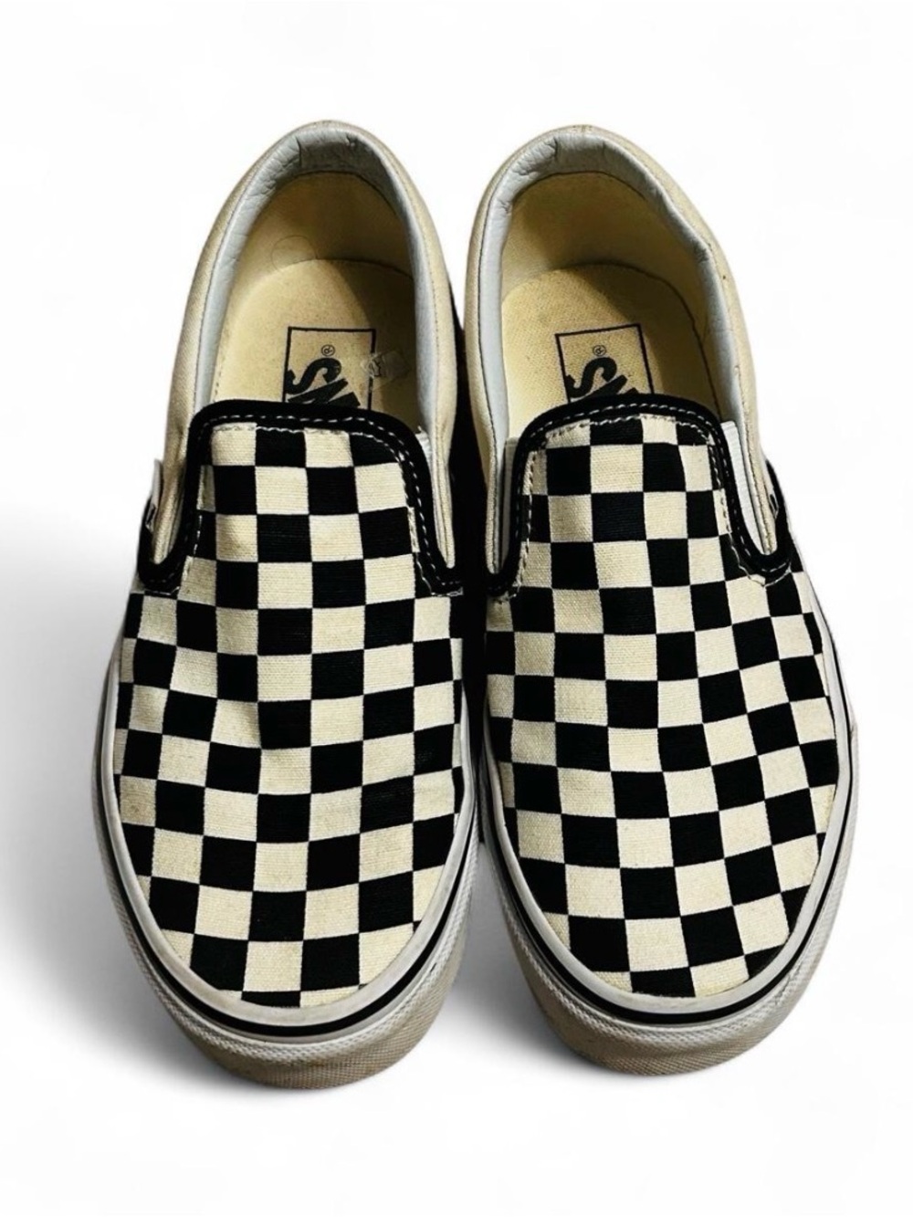 Vans white & black checkerboard slip-on sneakers Men’s 4 Women’s 5.5